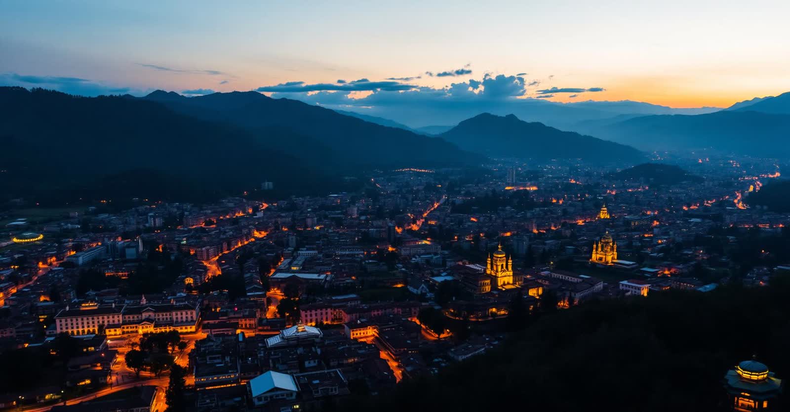 Thimphu at dusk